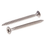 RS PRO Pozidriv Countersunk Stainless Steel Wood Screw, A2 304, 5mm Thread, 60mm Length