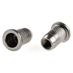 Böllhoff Plain, M6 Stainless Steel Threaded Insert, 12mm diameter 9mm Depth 13.3mm