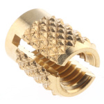 RS PRO, M3.5 Brass Threaded Insert diameter 4.8mm Depth 6.35mm