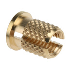 RS PRO, M5 Brass Threaded Insert, 8mm diameter 6.4mm Depth 9.53mm