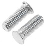 RS PRO Steel Zinc plated & clear Passivated Self Clinching Stud, M5, length-14mm