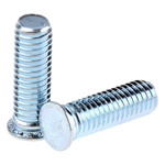 RS PRO Steel Zinc plated & clear Passivated Self Clinching Stud, M5, length-16mm