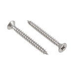 RS PRO Pozidriv Countersunk Stainless Steel Wood Screw, A2 304, 6mm Thread, 60mm Length