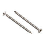 RS PRO Pozidriv Countersunk Stainless Steel Wood Screw, A2 304, 6mm Thread, 100mm Length