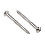 RS PRO Pozidriv Round Stainless Steel Wood Screw, A2 304, 5mm Thread, 50mm Length