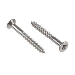 RS PRO Pozidriv Countersunk Stainless Steel Wood Screw, A2 304, 3mm Thread, 25mm Length