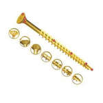 UNIFIX VORTEX Pozidriv Countersunk Steel Wood Screw Yellow Passivated, Zinc Plated, 3.5mm Thread, 16mm Length