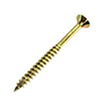 UNIFIX VORTEX Pozidriv Countersunk Steel Wood Screw Yellow Passivated, Zinc Plated, 4.5mm Thread, 50mm Length