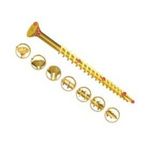 UNIFIX VORTEX Pozidriv Countersunk Steel Wood Screw Yellow Passivated, Zinc Plated, 5mm Thread, 50mm Length