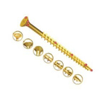 UNIFIX VORTEX Pozidriv Countersunk Steel Wood Screw Yellow Passivated, Zinc Plated, 5mm Thread, 60mm Length