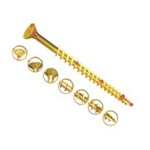 UNIFIX VORTEX Pozidriv Countersunk Steel Wood Screw Yellow Passivated, Zinc Plated, 5mm Thread, 70mm Length