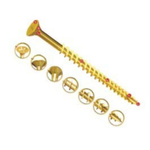 UNIFIX VORTEX Pozidriv Countersunk Steel Wood Screw Yellow Passivated, Zinc Plated, 5mm Thread, 90mm Length