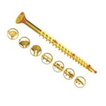UNIFIX VORTEX Pozidriv Countersunk Steel Wood Screw Yellow Passivated, Zinc Plated, 5mm Thread, 100mm Length