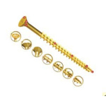 UNIFIX VORTEX Pozidriv Countersunk Steel Wood Screw Yellow Passivated, Zinc Plated, 6mm Thread, 60mm Length