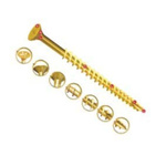 UNIFIX VORTEX Pozidriv Countersunk Steel Wood Screw Yellow Passivated, Zinc Plated, 6mm Thread, 80mm Length