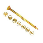 UNIFIX VORTEX Pozidriv Countersunk Steel Wood Screw Yellow Passivated, Zinc Plated, 6mm Thread, 120mm Length