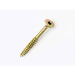 UNIFIX VORTEX Torx Countersunk Steel Wood Screw Yellow Passivated, Zinc Plated, NA, 4mm Thread, 2.75in Length, 70mm