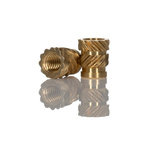 RS PRO, M3 Brass Threaded Insert, 4.6mm diameter 4mm Depth 5.7mm