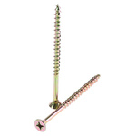 ULTI-MATE Pozisquare Countersunk Steel Wood Screw Yellow Passivated, Zinc Plated, 6mm Thread, 100mm Length