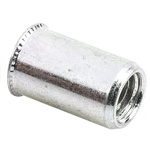 POP Galvanised, M5 Steel Threaded Insert, 7.8mm diameter 7.2mm Depth 12mm