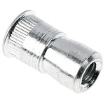 POP Clear Passivated, Galvanised, M3 Steel Threaded Insert, 5.36mm Depth 9.4mm