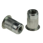 AVK Plain, M8 Steel Threaded Insert, 17.4mm diameter 13.5mm Depth 10.8mm
