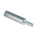 RS PRO Standoff, M3 x M3 Thread, 20mm Body, Steel, Male/Female, 8mm Stud