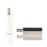 RS PRO Standoff, M6 x M6 Thread, 30mm Body, Steel, Male/Female, 10mm Stud