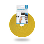 VELCRO® Yellow Hook & Loop Tape, 10mm x 25m