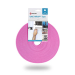 VELCRO® Pink Hook & Loop Tape, 10mm x 25m