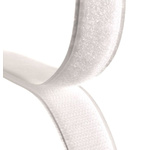 RS PRO Adhesive White Hook & Loop Tape, 50mm x 5m