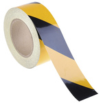 RS PRO Black/Yellow Reflective Tape 50mm x 25m