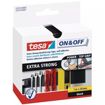 Tesa Black Hook & Loop Tape, 50mm x 1m
