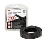 3M Adhesive Black Reclosable Fastener, 25mm x 2.5m