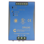 Chinfa DRA240 Switch Mode DIN Rail Panel Mount Power Supply 90 → 264V ac Input Voltage, 24V dc Output Voltage,