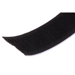RS PRO Black Hook & Loop Tape, 20mm x 5m