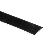 RS PRO Black Hook & Loop Tape, 20mm x 5m