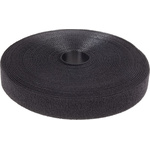 RS PRO Black Hook & Loop Tape, 20mm x 10m