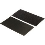 RS PRO Black Hook & Loop Tape, 50mm x 100mm