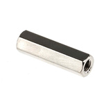 RS PRO Standoff, M3 x M3 Thread, 18mm Body, Brass, Female/Female
