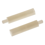 RS PRO Standoff, M4 x M4 Thread, 30mm Body, Nylon, Male/Female, 6mm Stud