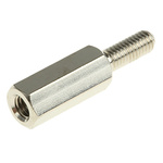Essentra Standoff, M3 x M3 Thread, 12mm Body, Brass, Male/Female, 8mm Stud