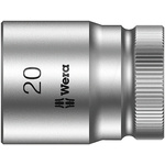 Wera 20mm Hex Socket With 1/2 in Drive , Length 37 mm