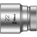 Wera 22mm Hex Socket With 1/2 in Drive , Length 37 mm