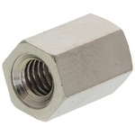 Essentra Threaded Standoff, M4 Thread, 10mm Body, Brass, Female/Female