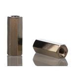 Essentra Threaded Standoff, M4 Thread, 20mm Body, Brass, Female/Female