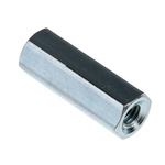 RS PRO Standoff, M4 x M4 Thread, 20mm Body, Steel, Female/Female