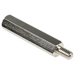 RS PRO Standoff, M6 x M6 Thread, 45mm Body, Steel, Male/Female, 10mm Stud