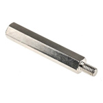 RS PRO Standoff, M6 x M6 Thread, 55mm Body, Steel, Male/Female, 10mm Stud