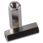 Essentra Standoff, M3 x M3 Thread, 15mm Body, Brass, Female/Female